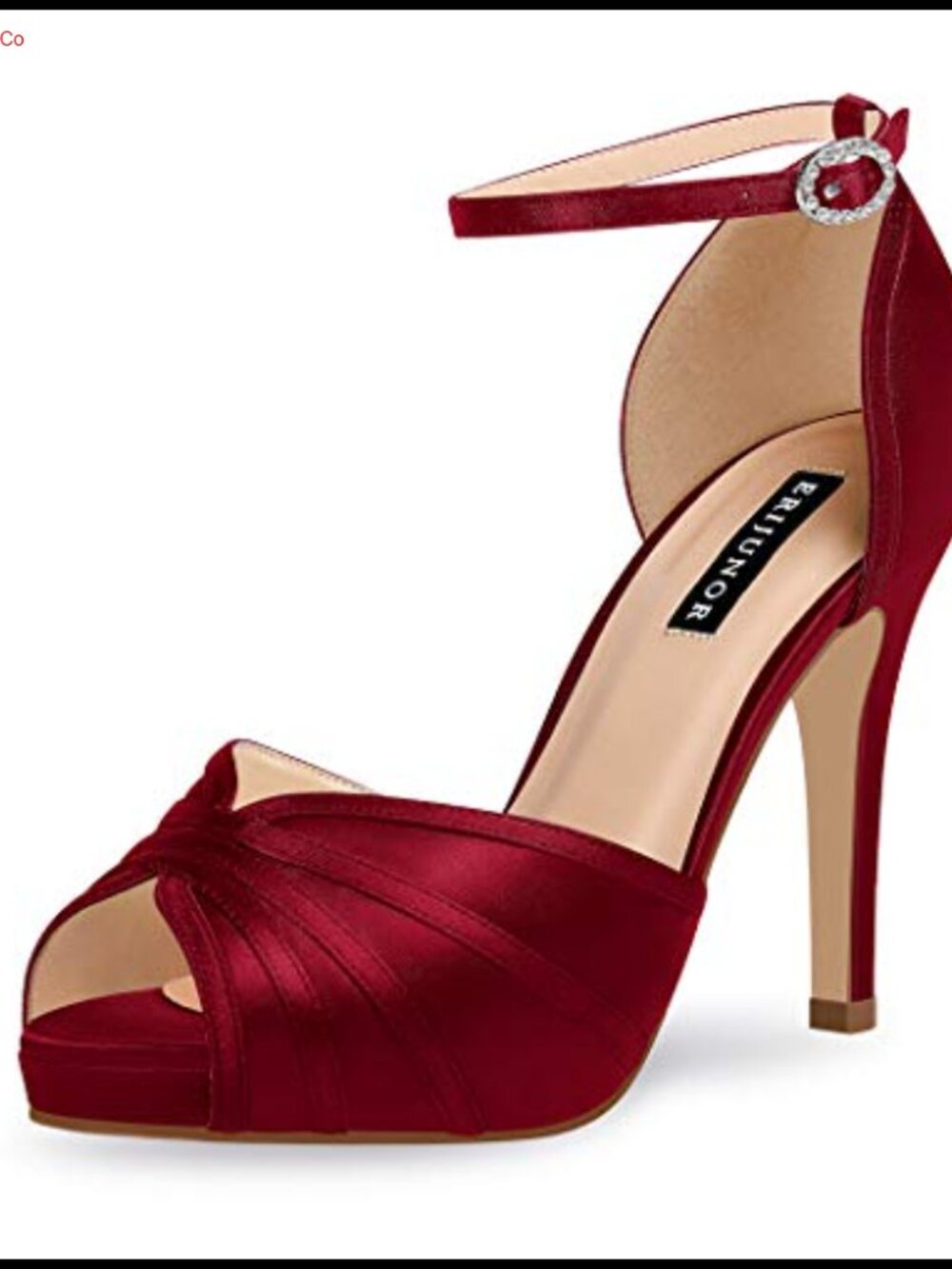 Women's Satin Peep Toe Ankle Strap High Heel Stiletto Party Prom Sandals